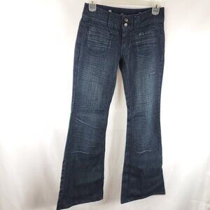 Rampage For The Few Dark Blue Womens Sz 11 Flare Leg Low Rise Jeans